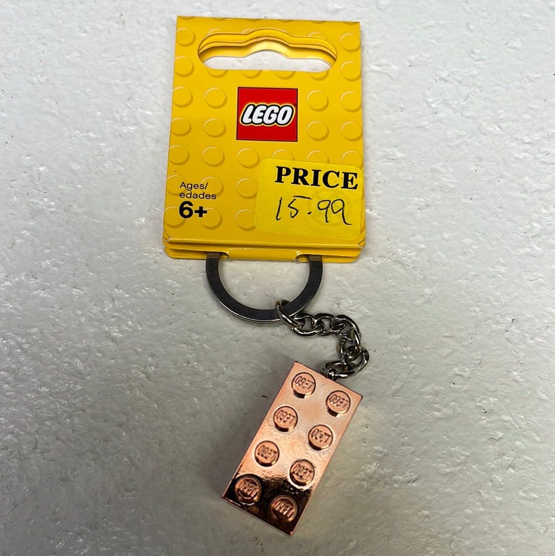 Lego 853793 2x4 Rose Gold Brick Keychain